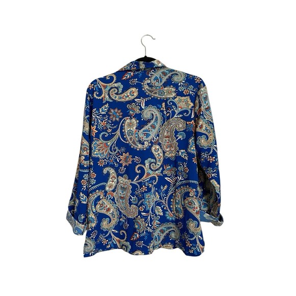 Tolani Collection Zadie Blouse And Pants Size S Blue Paisley New - Picture 4 of 12